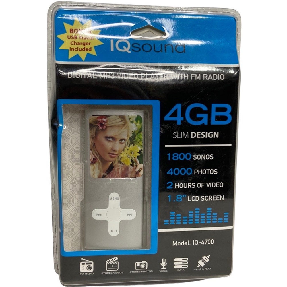 IQ Sound digital MP3 video player 1.8” LCD screen 4 GB new
